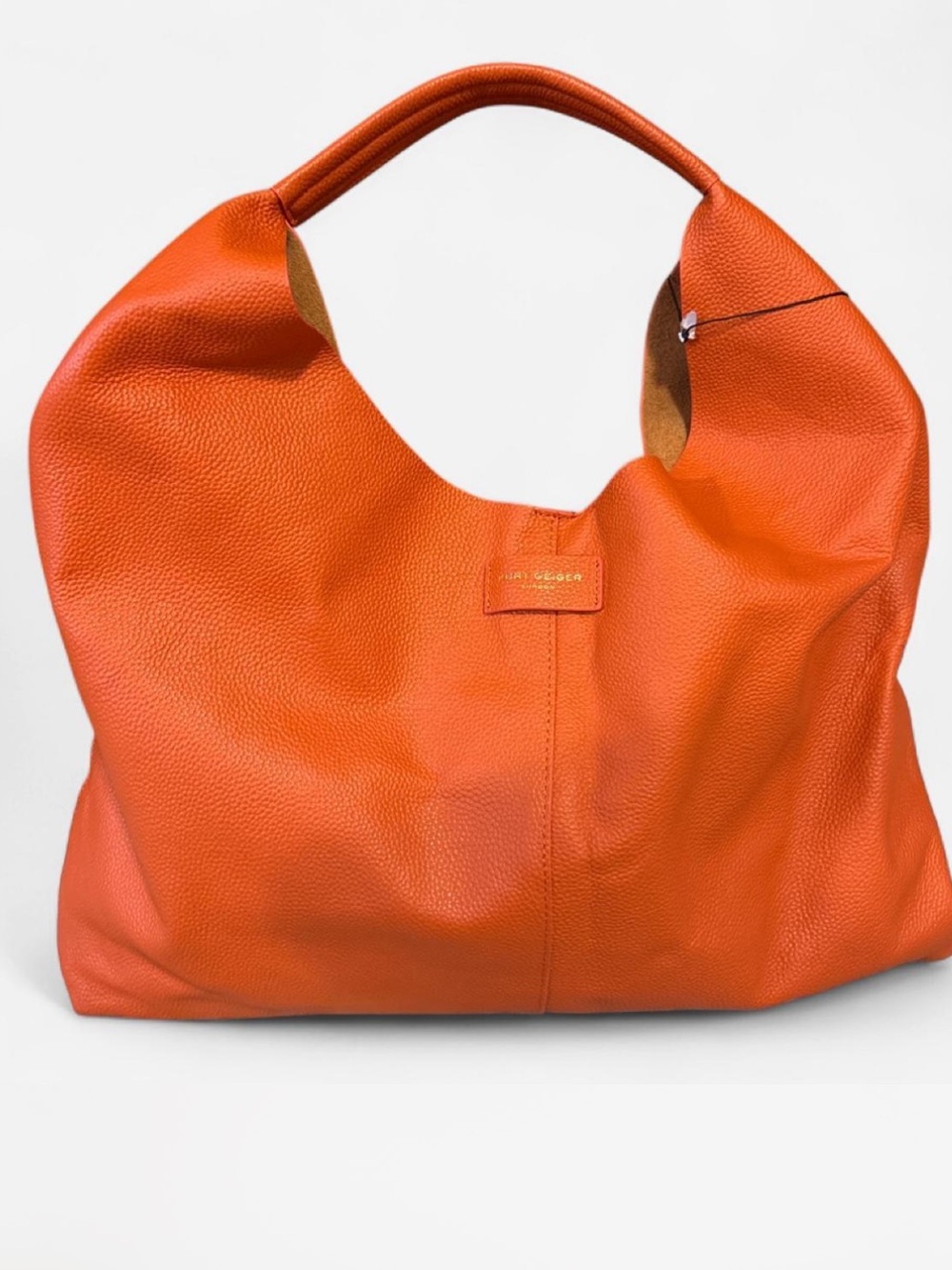 Kurt Geiger Orange Leather Hobo Tote